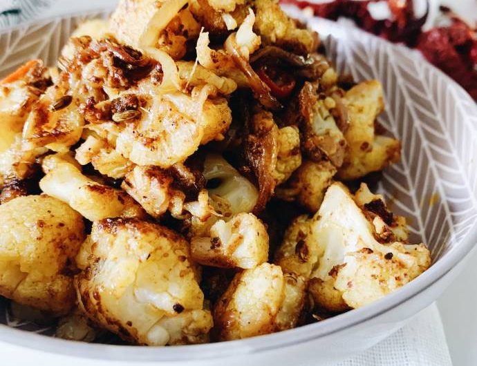 Vegetarian Cauliflower Ghee Roast Recipe