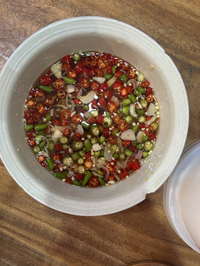 Chilli in fish sauce in Phed Mark