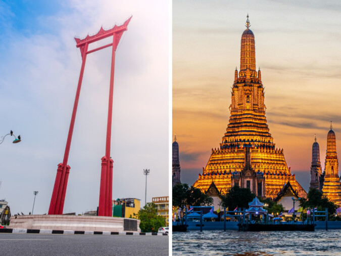 Travelling to Bangkok to see wat arun and the giant swing
