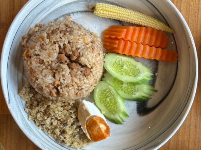 Shrimp Paste Fried Rice White Flower Restaurant Bangkok