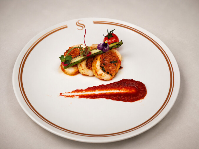 Bharwan Calamari with Smoked Tomato Chutney