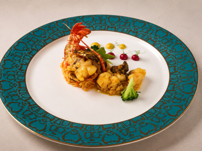 Kashmiri Morel Pulao with Saffron Butter Lobster Kurchan