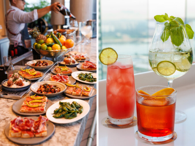 bar in artemis grill with happy hour