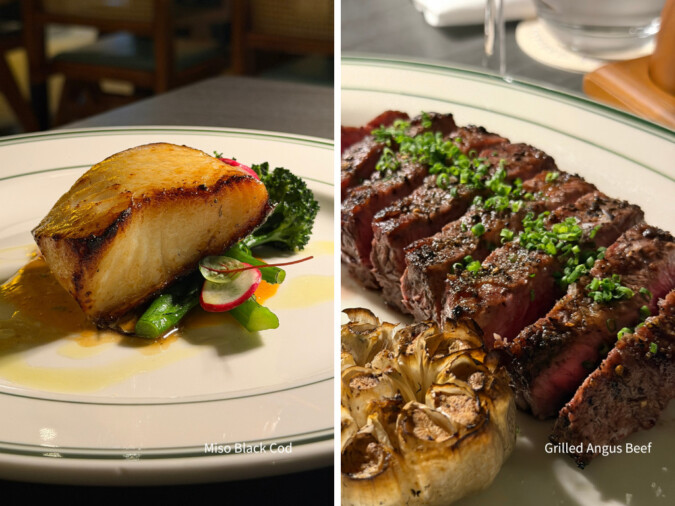 Grilled Cod and Angus Beef Viva Lavender