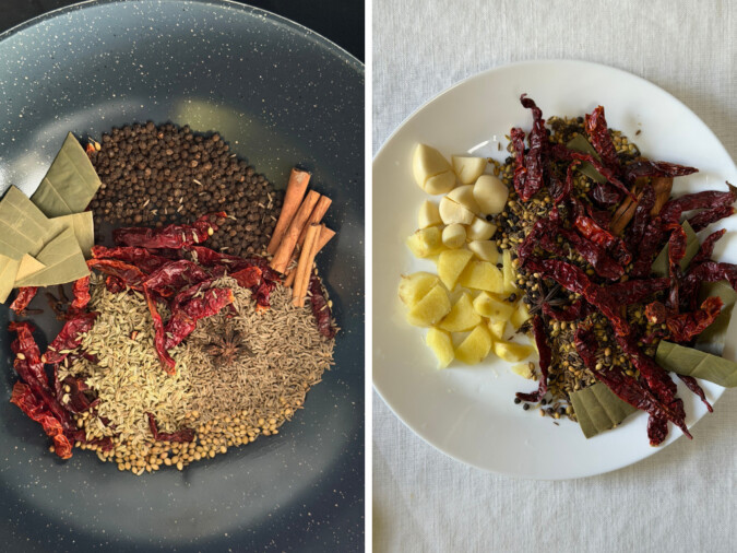 mutton ghee roast indian recipe dry roasting spices
